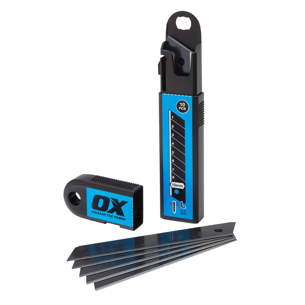 OX Pro Snap Off Knife Blades - 18mm - 10 Pack