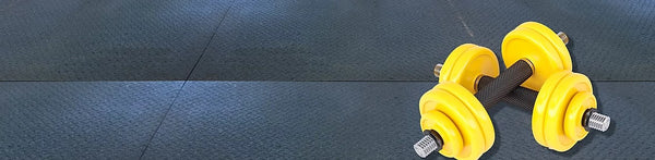 Rubber Gym/Industrial Mat - 4'x6'x1/2" Dimple