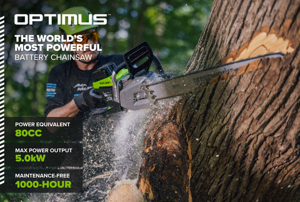 82V OPTIMUS HOGSAW 5.0kw 24" Chainsaw Kit with CORE530 Battery & DP Charger | OCS800-C5DP-24 - Image 2