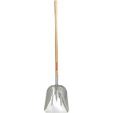 #10 Aluminum Western Scoop Shovel - 48" Wood Handle