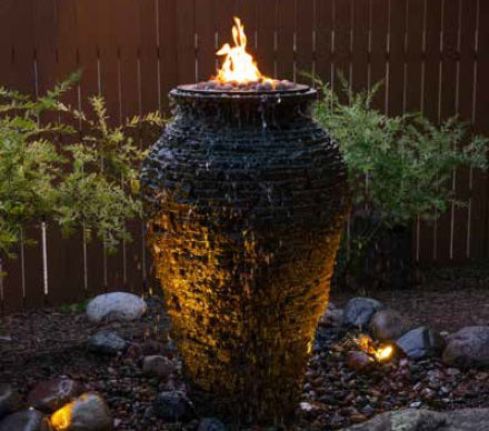 Fire & Water Features with Auto-Ignite Systems