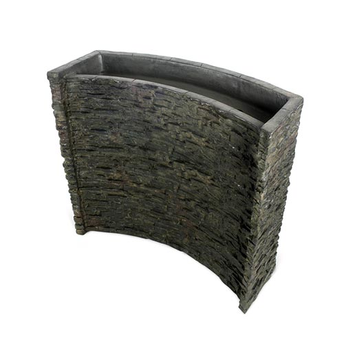 Stacked Slate Wall Fountains - Curved
