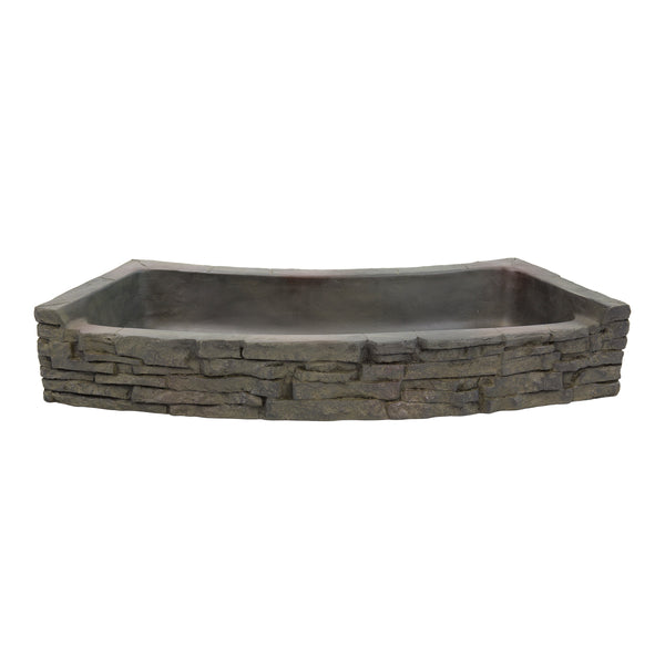 Stacked Slate Wall Fountains - Curved