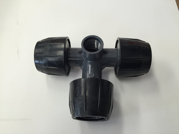 Turnseal 3/4" Insert Tee with 1/2" FIPT Outlet